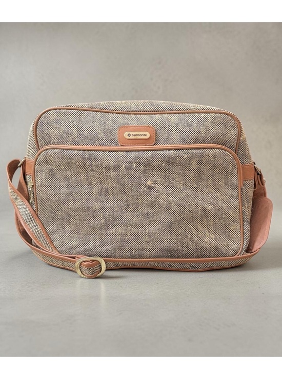 Samsonite Handbags - Vintage Samsonite Shoulder Bag Travel Carry On Overnighter Tweed 70s 80s